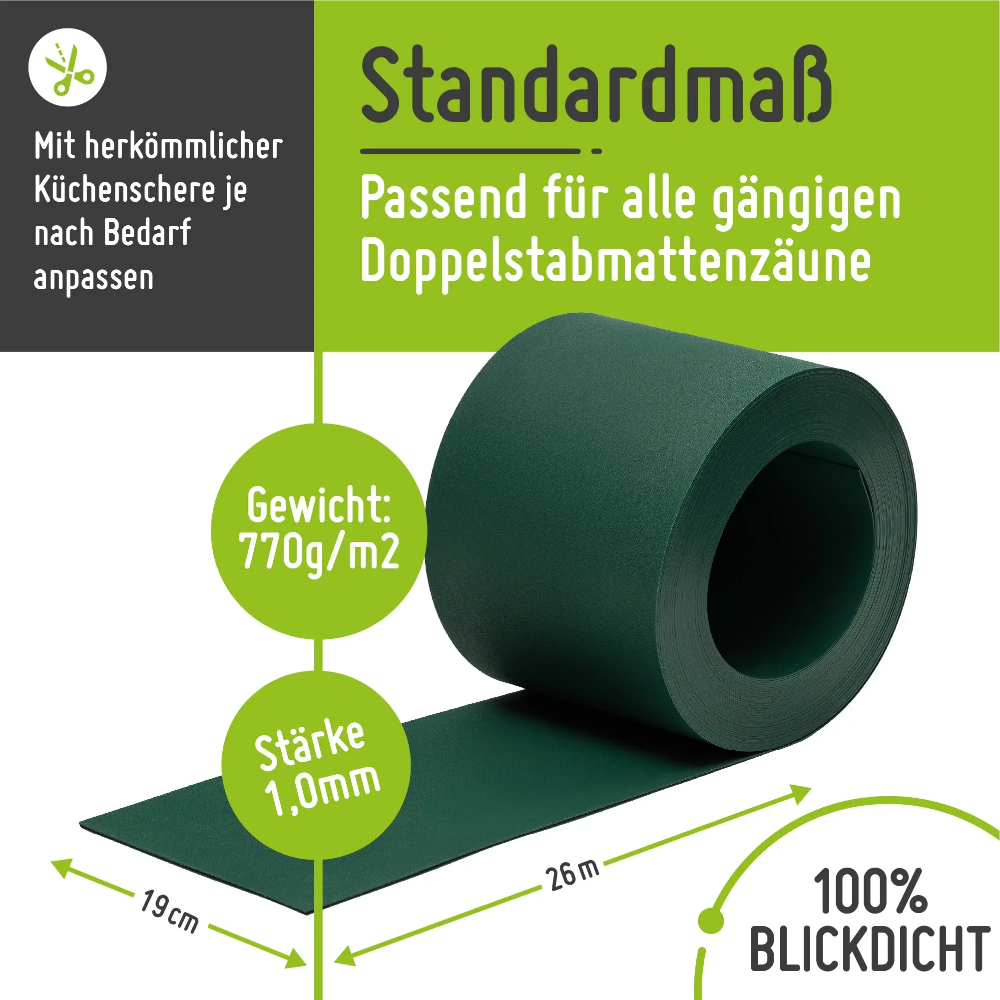 Sichtschutzstreifen | PP| Polypropylen | Lederoptik - Image 24