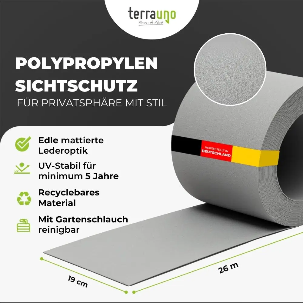 Sichtschutzstreifen | PP| Polypropylen | Lederoptik - Image 61